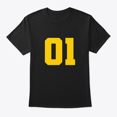 Yellow 01 (1 99) Black T-Shirt Front