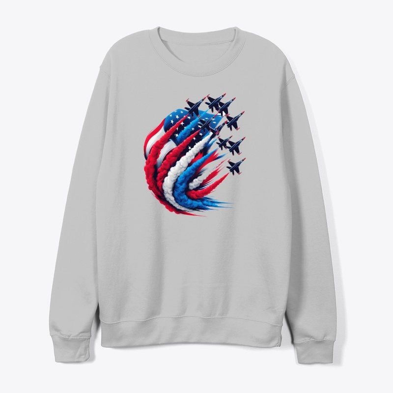 Red White Blue Jets Patriotic Military