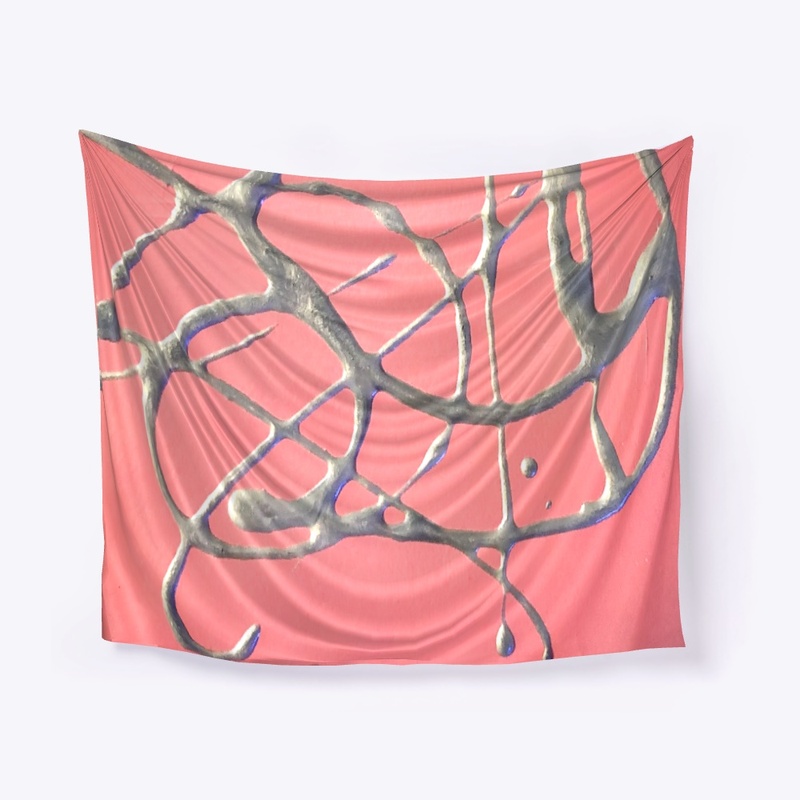 Metallic Silver on Pink