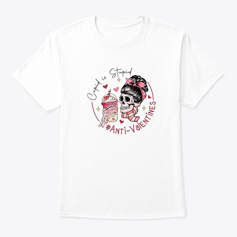  Cupid Is Stupid – Anti-Valentine Skull 