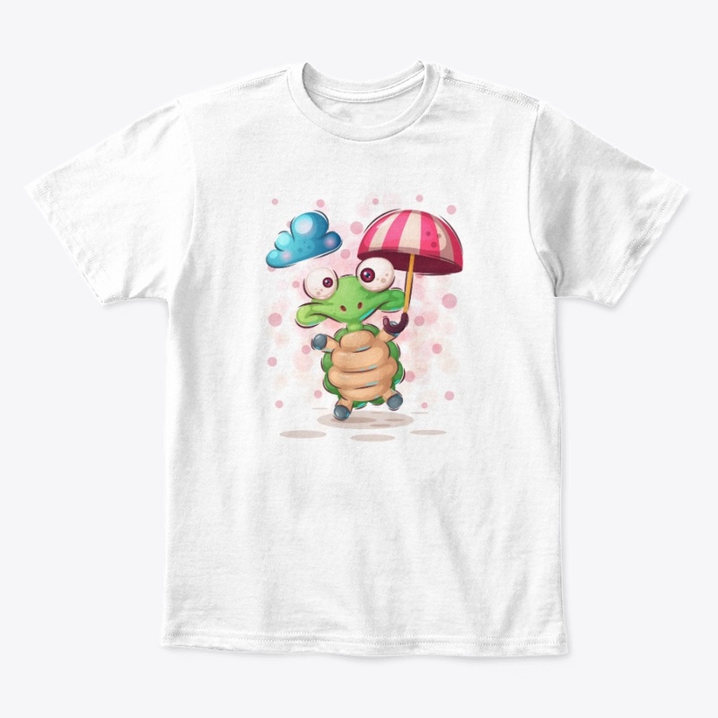 Cute Turtle Umbrella Kids T-Shirt
