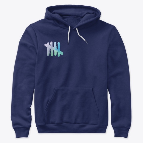 Small Logo Hoodie Navy Camiseta Front