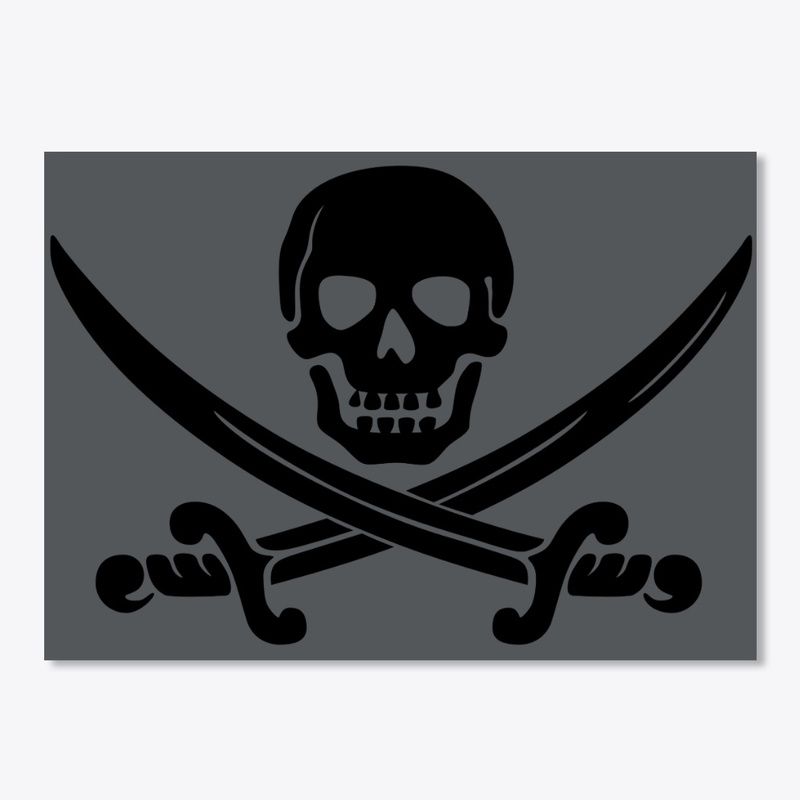 Skull pirate and sword design