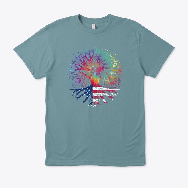 American Tie Dye Tree Of Life
