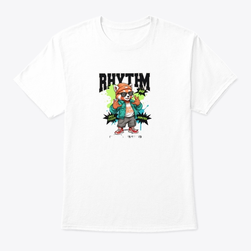 Rhythm Hip Red Panda DJ Graphic T-Shirt 