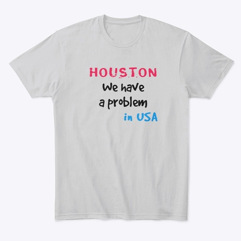 Houston Shirt Light Heather Grey  áo T-Shirt Front