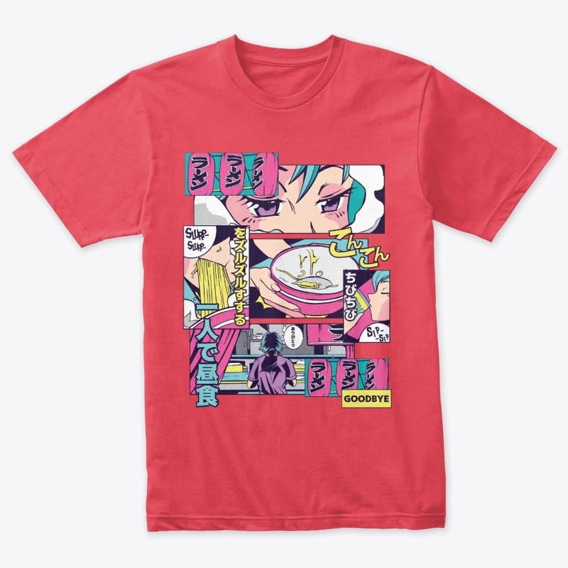 Anime Vaporwave Ramen Shop