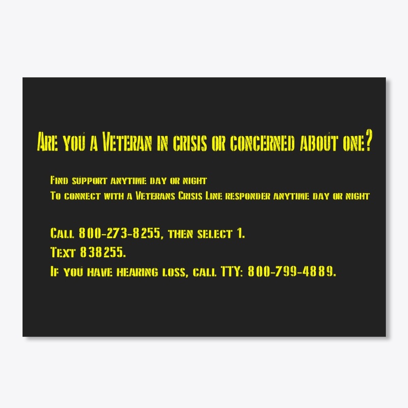 V.A Crisis Hotline  (yellow text)