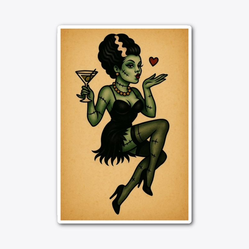 Bride Of Frankenstein Pin-up