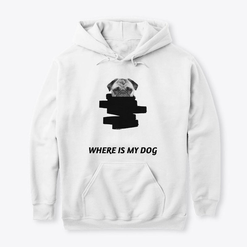 Where is my dog.Sad pug face.