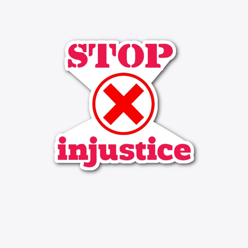 Stop Injustice with cross sign T-shirt
