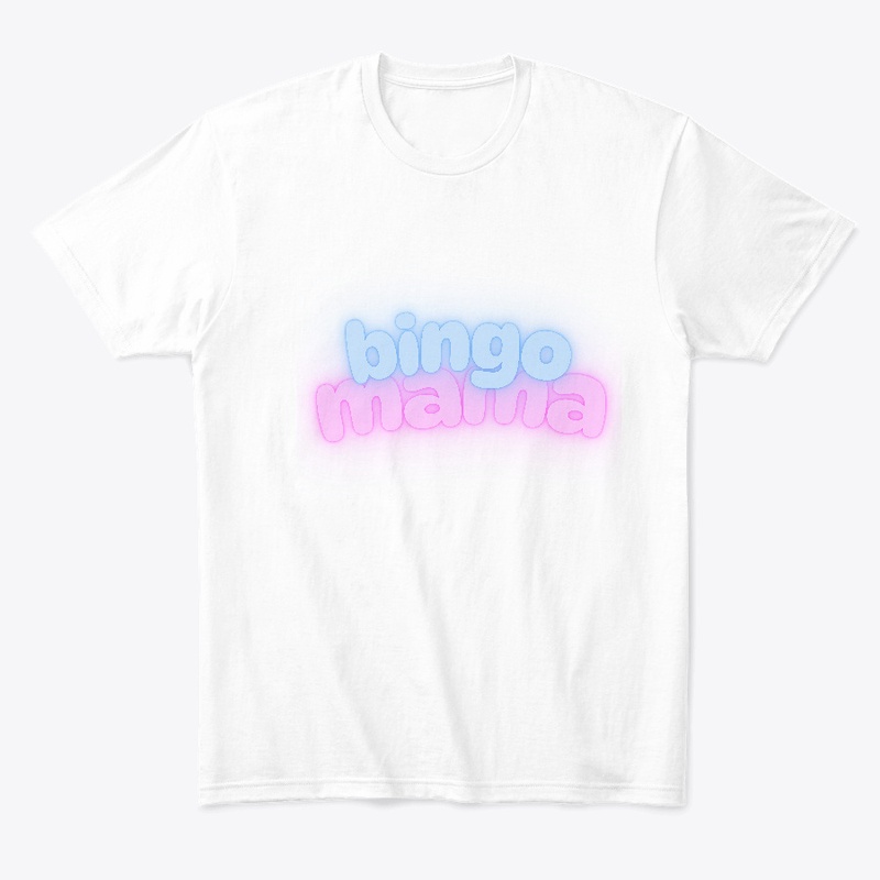 Bingo Mama blue and pink letters 