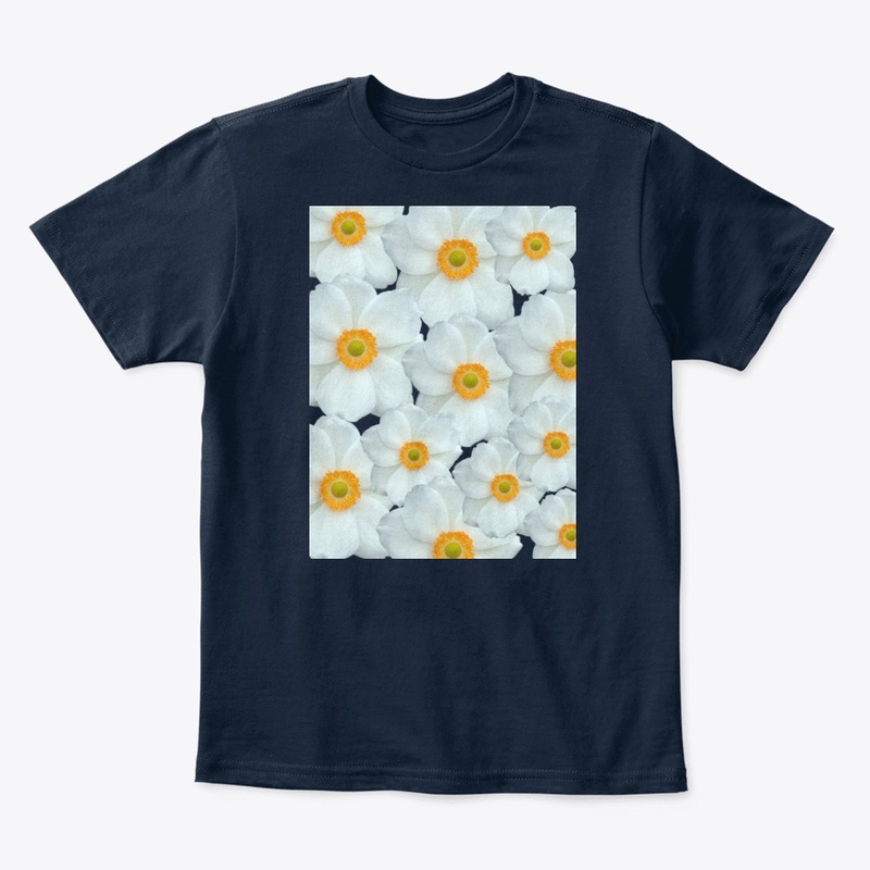 filled with white flowers 
