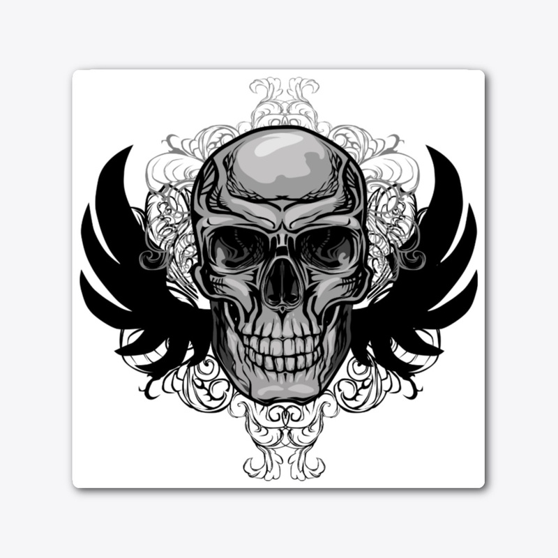 Winged Skull Streetwear Sticker