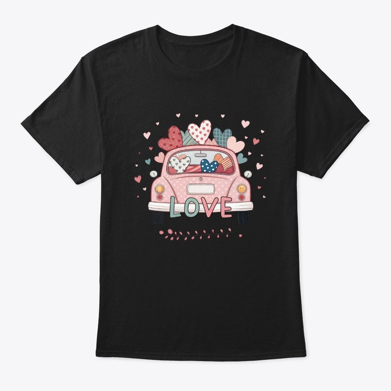 "Love on Wheels: Cute Graphic T-Shirt"