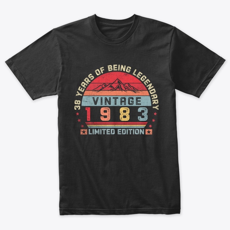 38 Years Old Retro 1983 Birthday Vintage