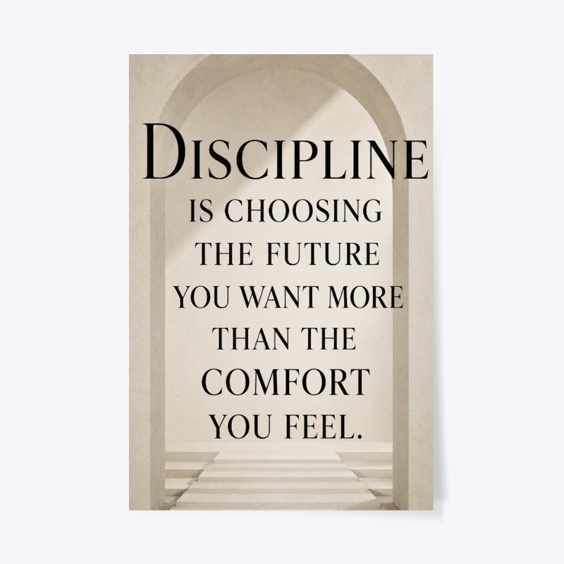 Discipline Over Comfort Print
