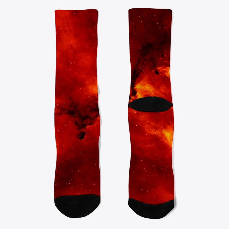 Abstract Reddish Orange Cloud Design