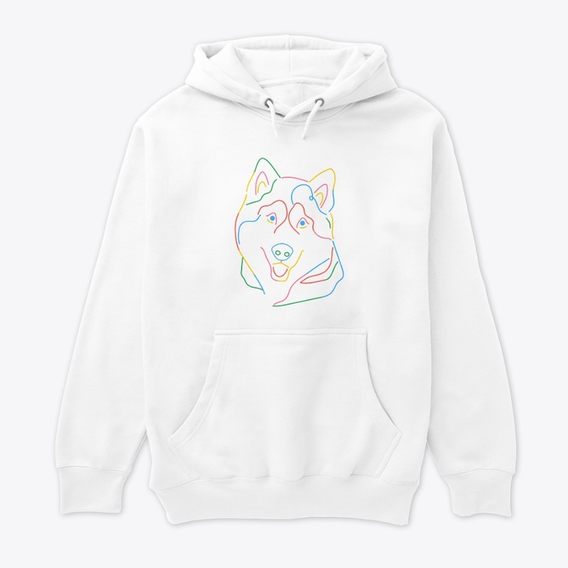 husky abstract colorfull design