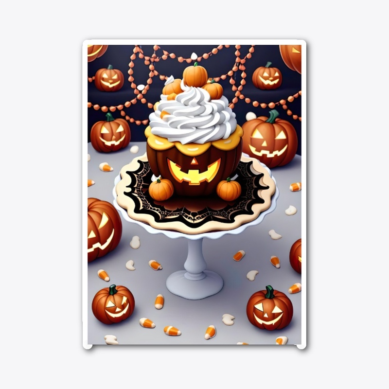 Deliciously Spooky Pumpkin Pie Cake