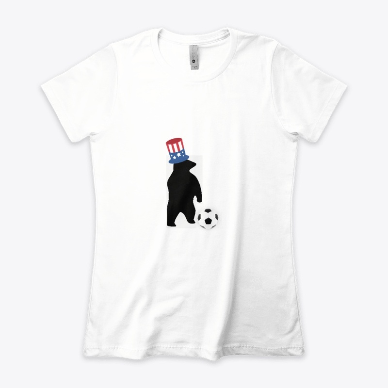  American flag football Tee w/ bear