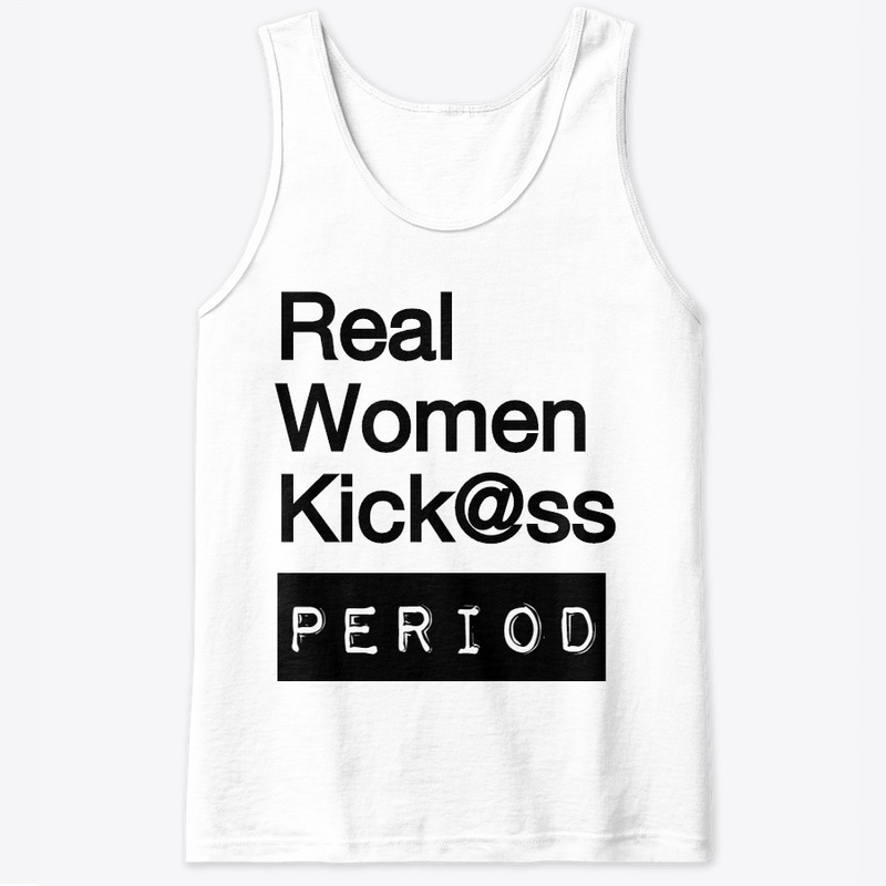 Women's V-Neck Tee "Real Women Kick@ss" 