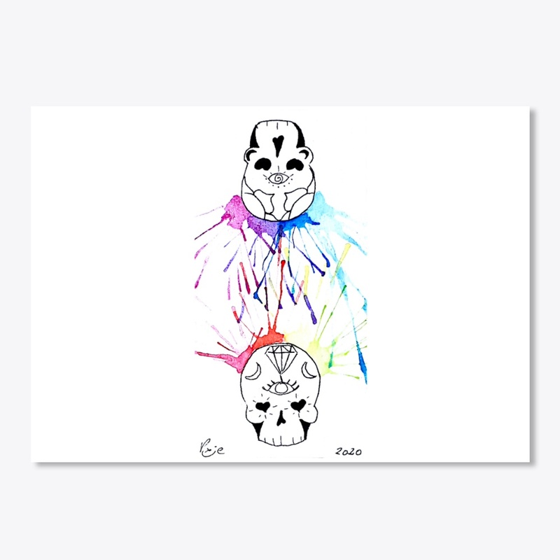 Rainbow Love Skulls