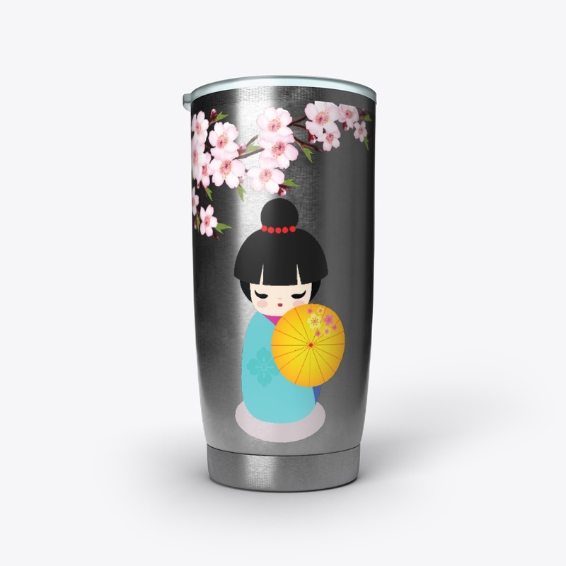 Geisha under sakura