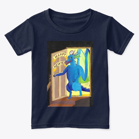 Happy New Year Navy  T-Shirt Front