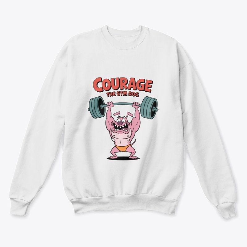 Courage The Gym Dog –Typography Design