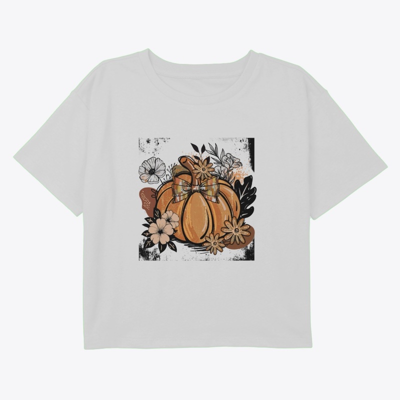 Floral Fall Pumpkin Vintage Autumn Shirt