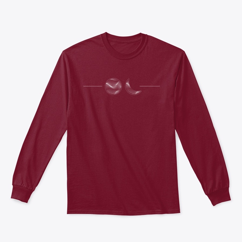 Eclipse Abstract Long Sleeve Tee - Red