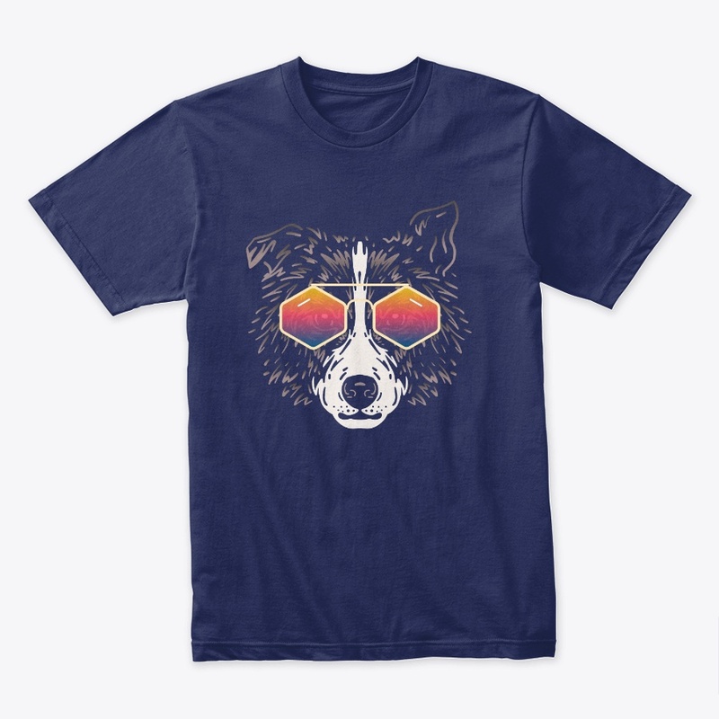 Cute Dog in Sunglasses (Colored+sg03)