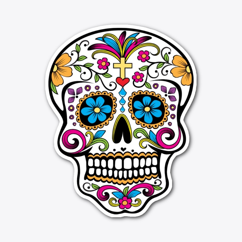 Sugar Skull Vinyl Decal