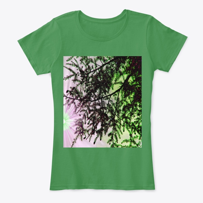 green and pink tree 