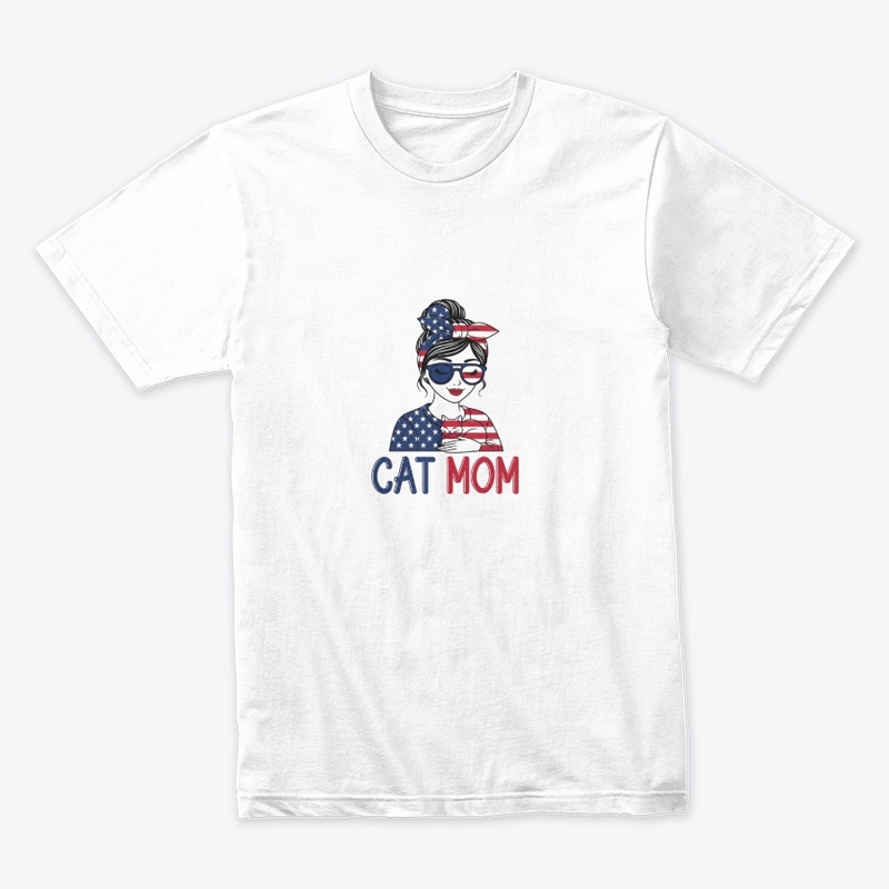 Patriotic Cat Mom - USA Style