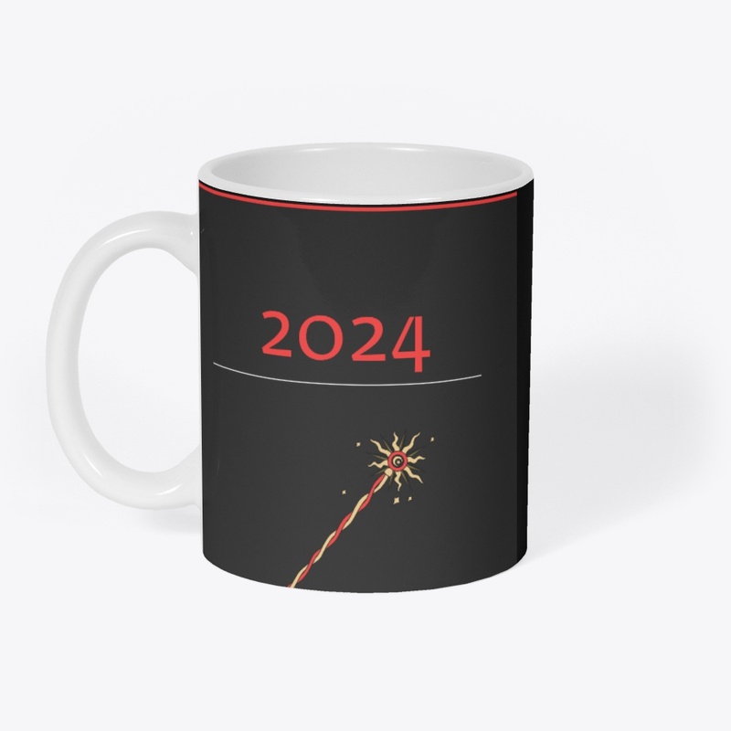 Happy New Year tshirt with fireworks