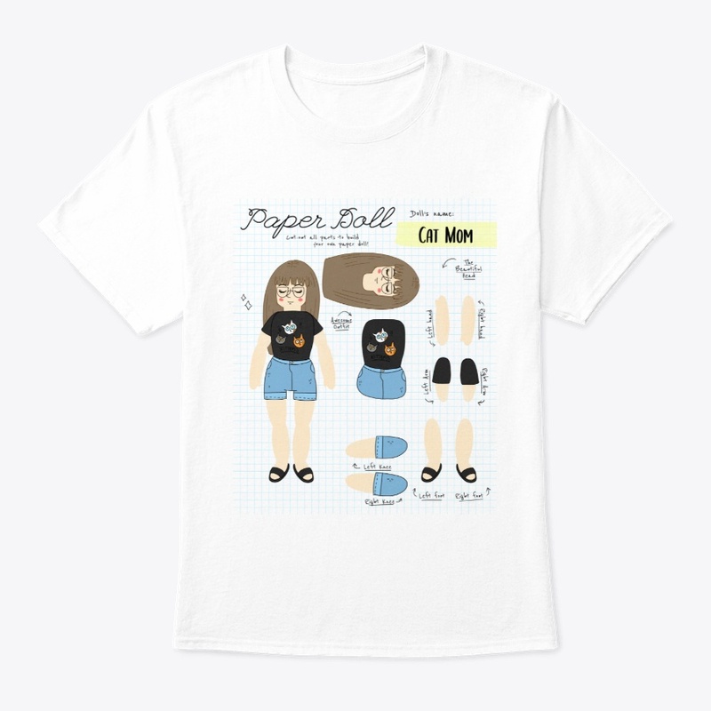Cat Mom Paper Doll Design 3 | Cat Tee