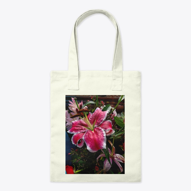 Big Petaled Pink and White Lily