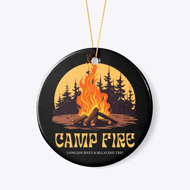 Camp fire with black color