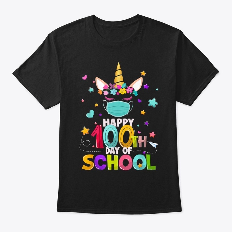 Happy 100th Day Of School Unicorn Face 