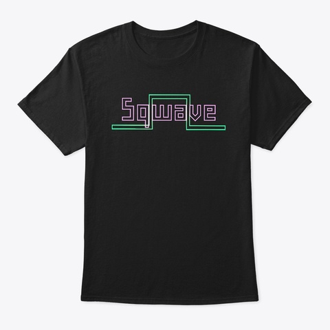 Basic Sqwave Logo Black T-Shirt Front