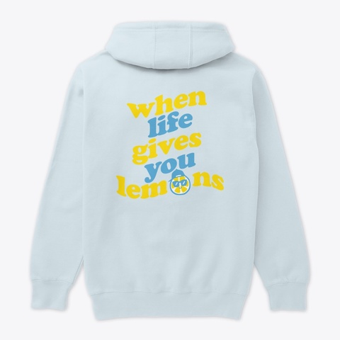 Lemon Logo  Blue Mist T-Shirt Back
