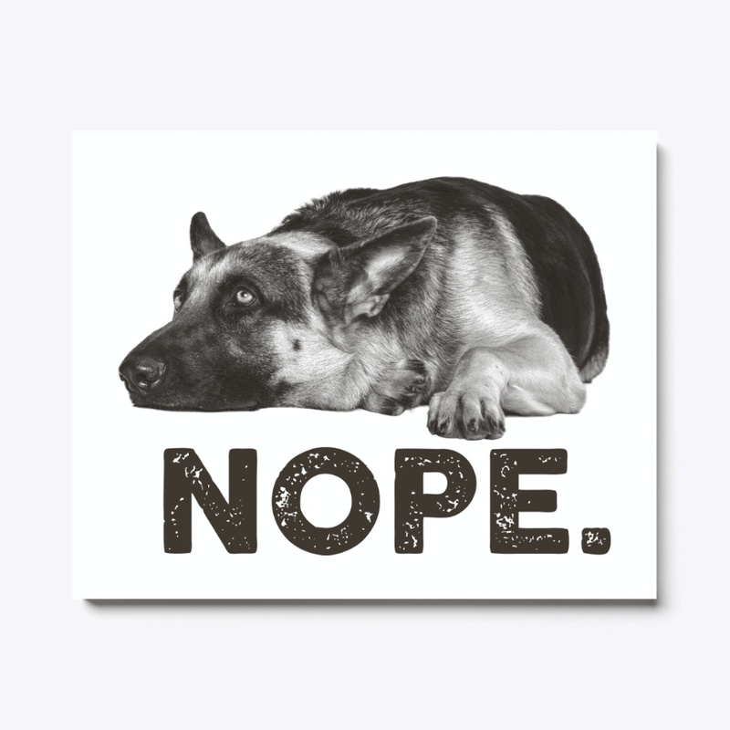 Lazy Nope German Shepherd Dog Theme Gift