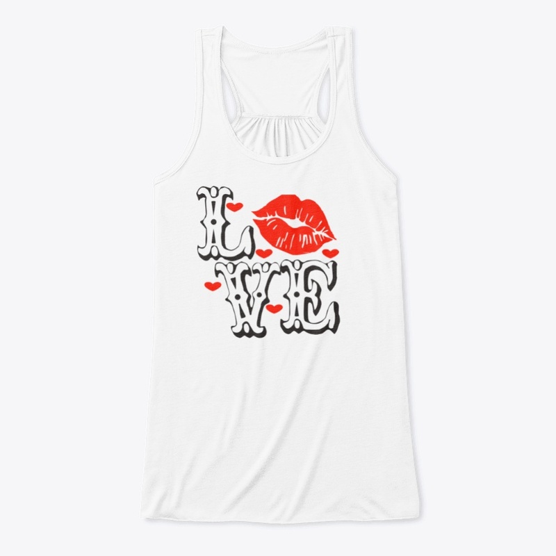 Love Heart Letter Print T Shirt