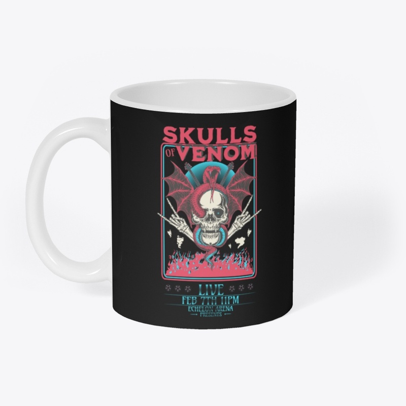 Stylish Skull of Venom Metal Band Design