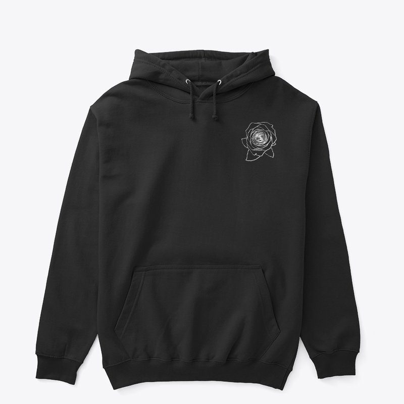 Simple Rose Hoodie (White outline)
