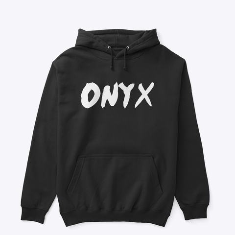 Onyx Hoodie Black Kaos Front