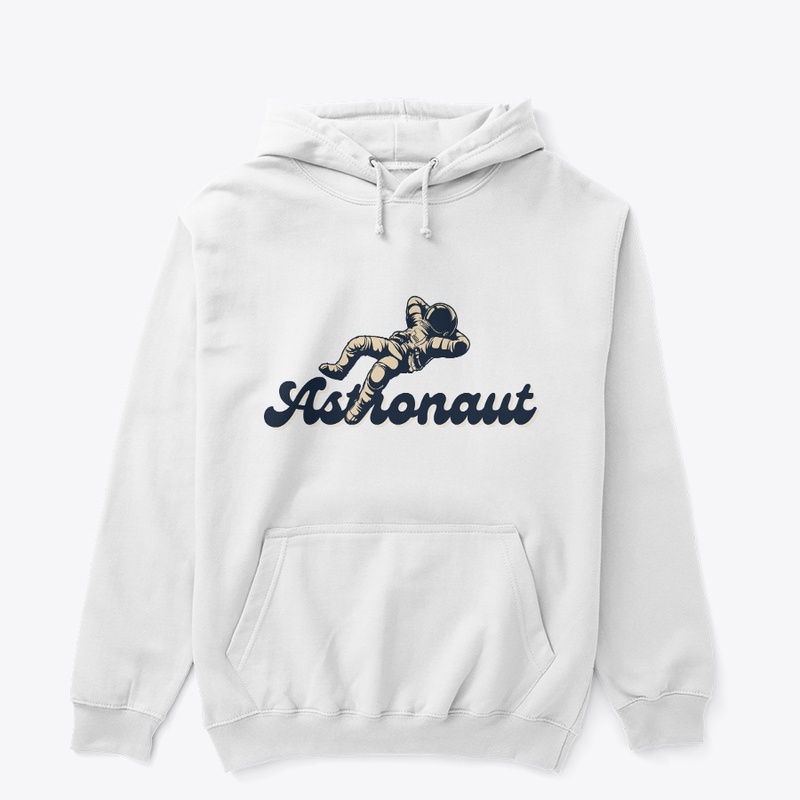 White Black Retro Astronaut Hoodie