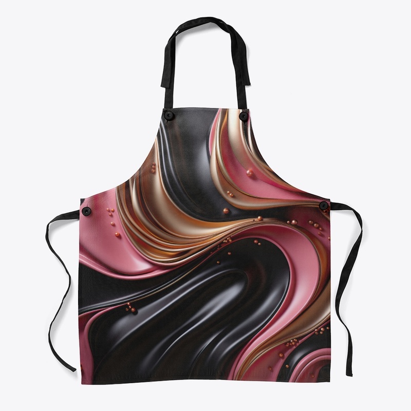 Pink Gold Black Swirls